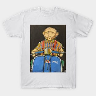 Retro Scooter, Classic Scooter, Scooterist, Scootering, Scooter Rider, Mod Art T-Shirt